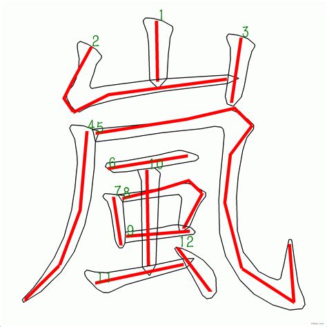 嵐 筆劃|【嵐】字典解释,“嵐”字的標準筆順,粵語拼音,規範讀音,注音符號